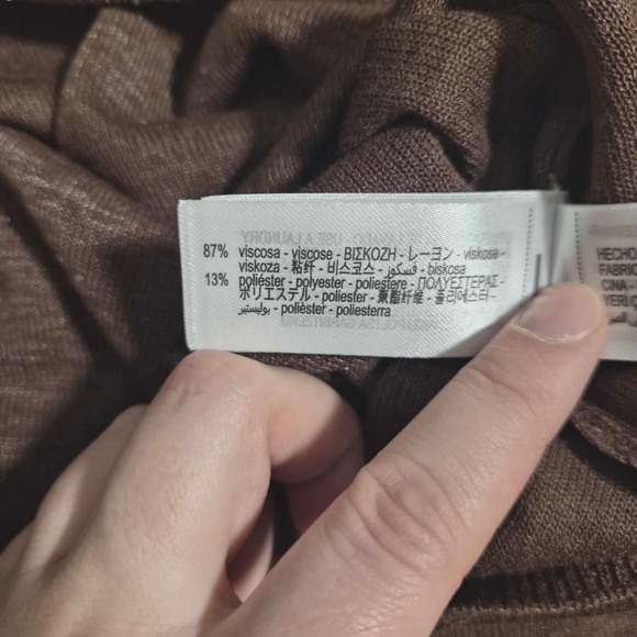 ZARA NWT Sparkly Diamond Studded Fairy Cottagecore Witchy Chocolate Brown Top M - Picture 8 of 9